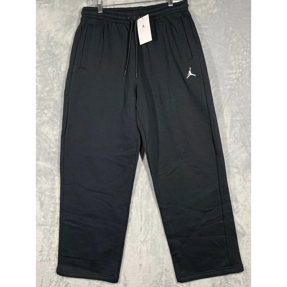 Jordan Mens Oversized Fit Fleece Sweatpants Black Jumpman Joggers Medium NEW
